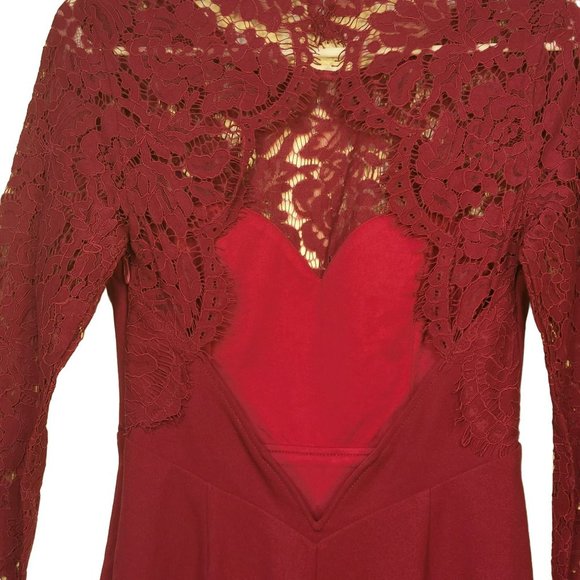 NWT Lulus Size Small Pink Dress Lace Top Cut Out Back NEW Party Evening Lined - Picture 4 of 9